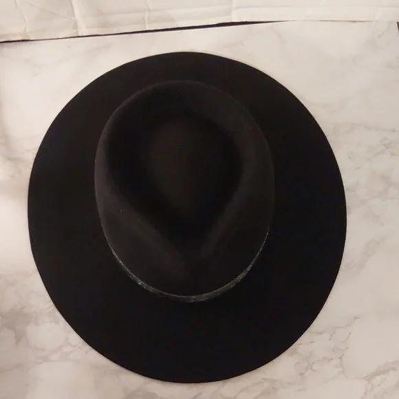 LACK OF COLOR THE PHOENIX FEDORA HAT BLACK SIZE 57CM(M) - Picture 8 of 15
